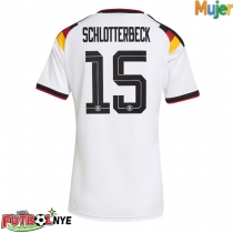 Camiseta Alemania Nico Schlotterbeck #15 Primera Equipación para mujer Mundial 2026 manga corta